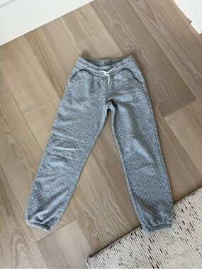 Old Navy Gray Polka Dot Joggers with Drawstring